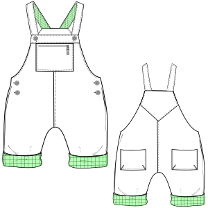Patron ropa, Fashion sewing pattern, molde confeccion, patronesymoldes.com Body suit 6020 BABIES One-Piece